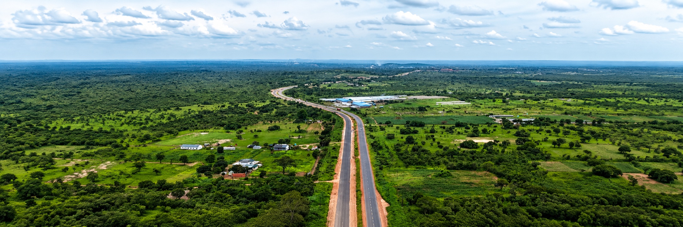 Aerial view of the TKC road corridor